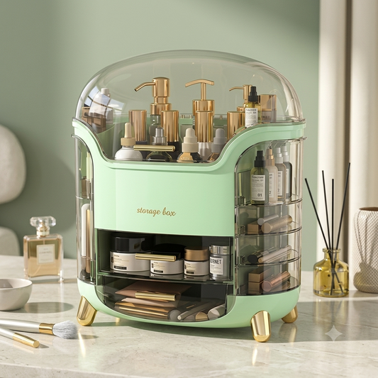 Premium Makeup & Skincare Storage Organizer Box with Multiple Drawers