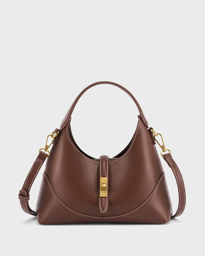 Ella Crescent Brown Handbag