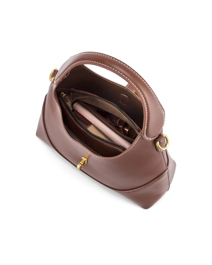 Ella Crescent Brown Handbag